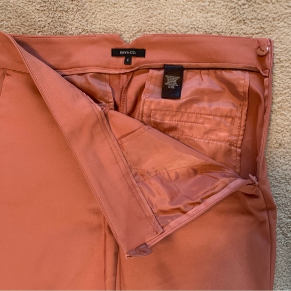 RW&CO Pink Ankle Pant With Invisible Side Zipper Closure - Picture 4 of 4